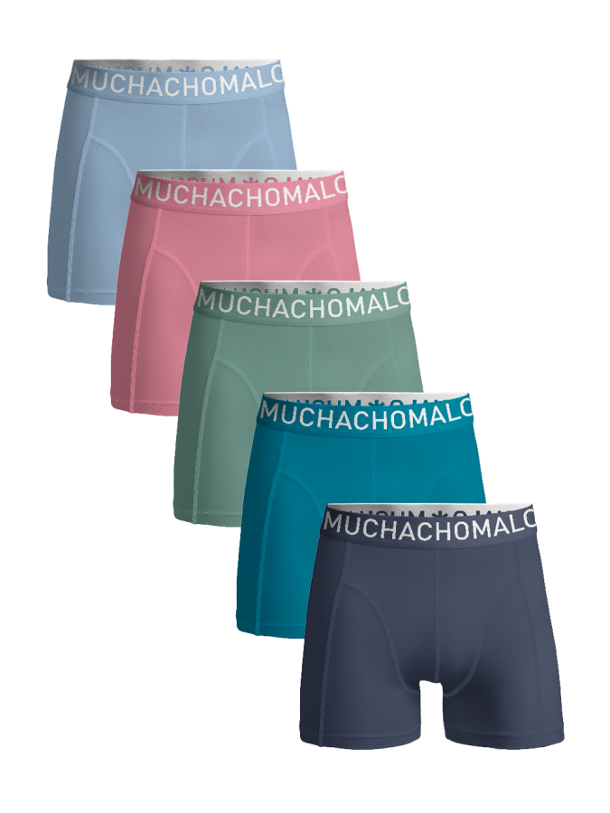 Afbeelding van 5-Pack - Solid1010 - Blue Green Print - Boxers - Muchachomalo